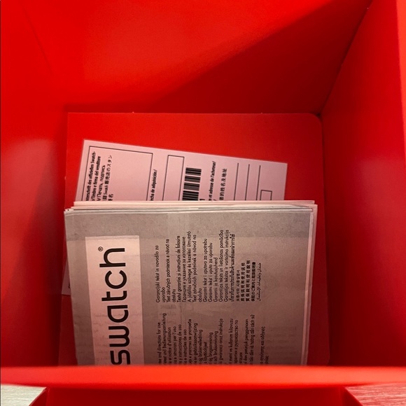 Swatch Big & Bold Dark Green and Orange Men's Watch - Picture 4 of 7